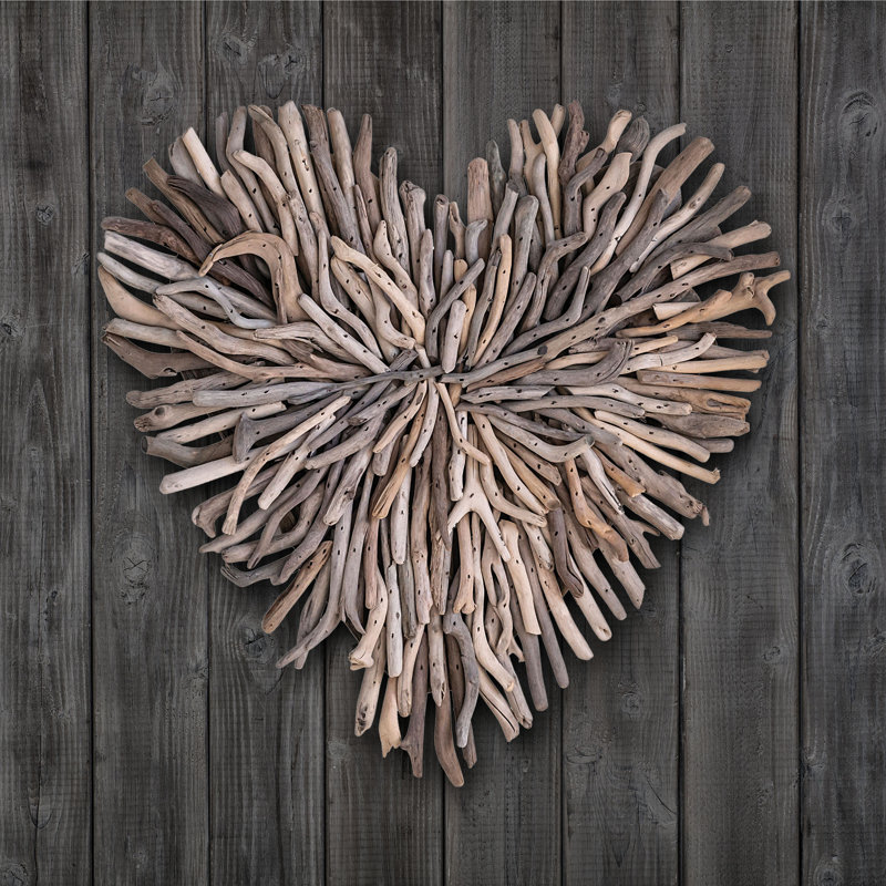 Millwood Pines Driftwood Heart Shaped Wall DÃ©cor & Reviews Wayfair